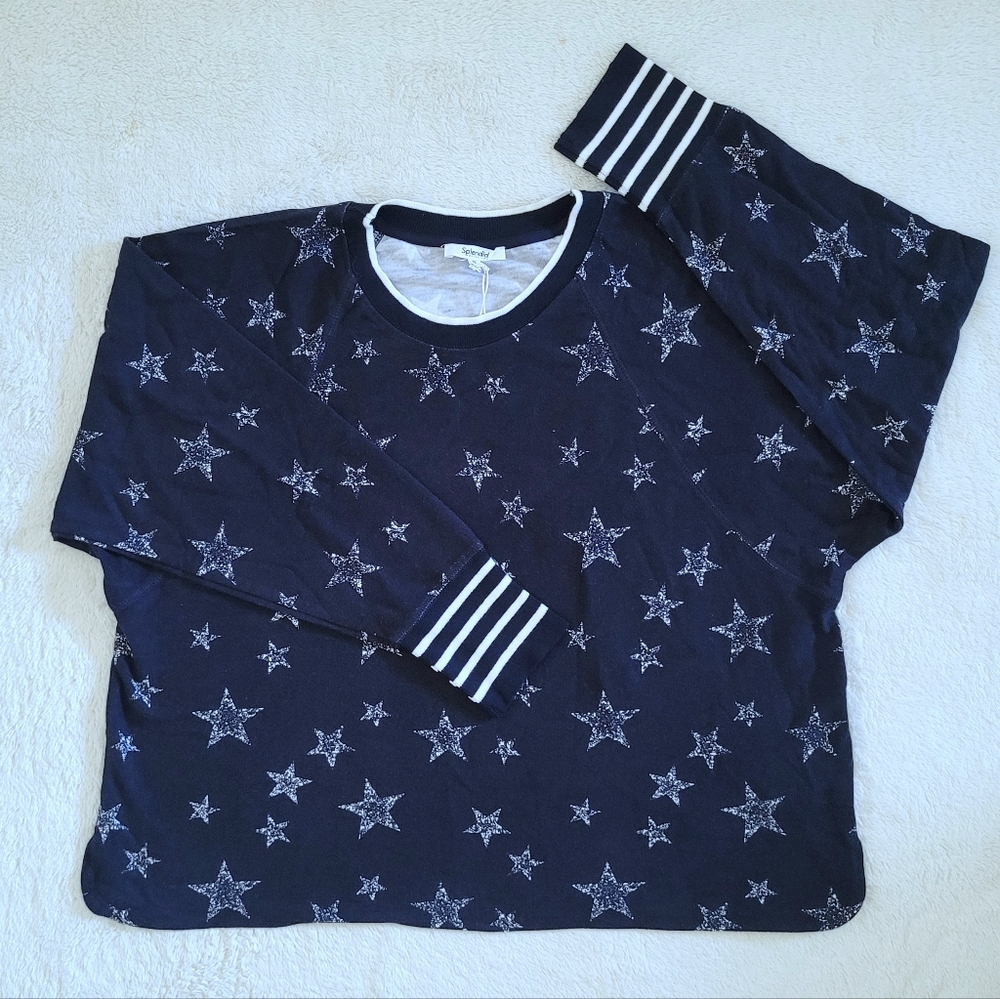 Splendid👍 "Heritage Star"⭐️ Print Pullover Sweater Top - NWT